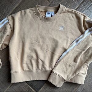 Adidas Beige Crewneck with Logo size Small